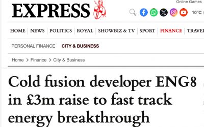 ENG8 in the Press: £3 Million Raise to Fast-Track Clean Energy Breakthrough